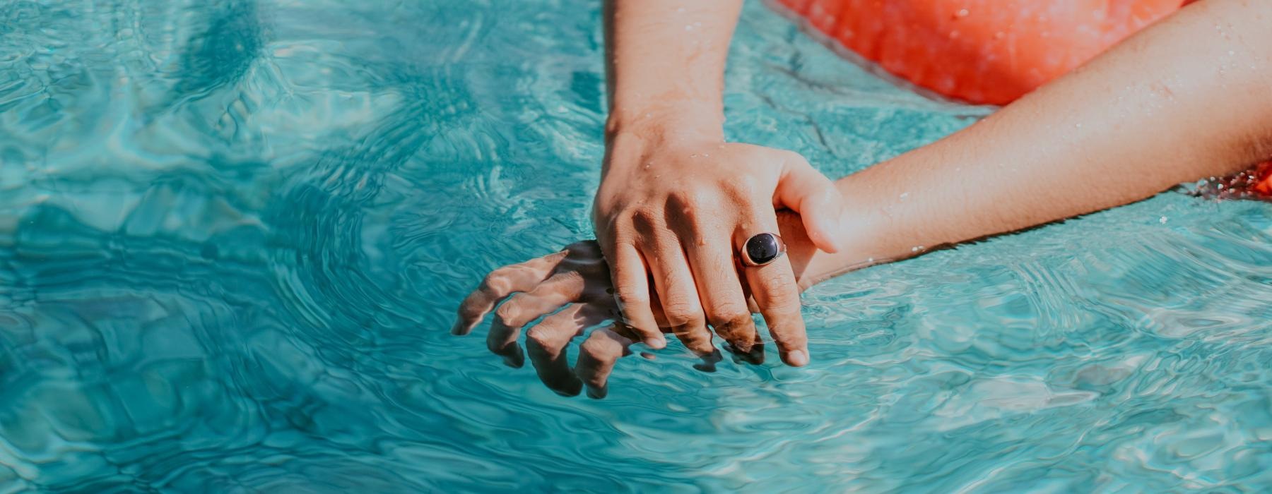 a pair of feet in water